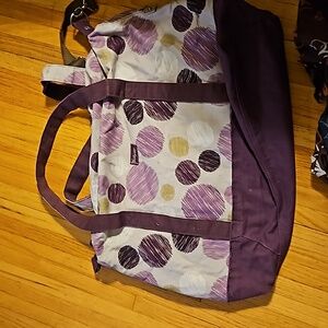 Thirty-one XL Retro Metro weekender duffle bag dots 23x21.5” with 7” straps.